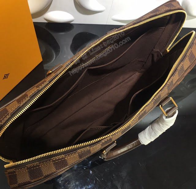 lv新款包包 路易威登Porte-Documents Voyage公事包  Monogram帆布 lv時尚商務男士公事包  ydh3902